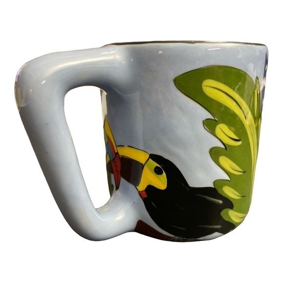Eco Creations Costa Rica coffee/ tea mug handmade and painted. Tropical vibe - Picture 6 of 11